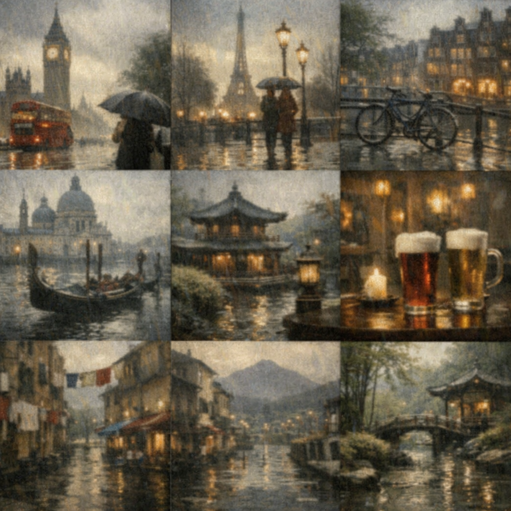 Le città che si visitano meglio sotto la pioggia